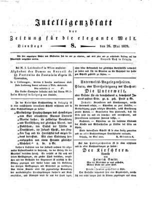 Zeitung für die elegante Welt Dienstag 26. Mai 1829