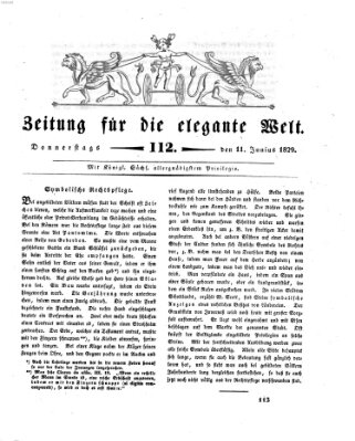 Zeitung für die elegante Welt Donnerstag 11. Juni 1829