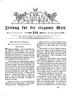 Zeitung für die elegante Welt Samstag 13. Juni 1829