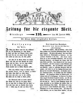 Zeitung für die elegante Welt Dienstag 16. Juni 1829