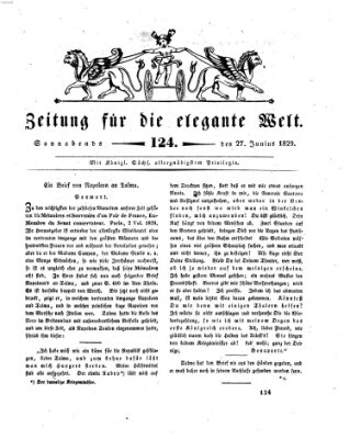 Zeitung für die elegante Welt Samstag 27. Juni 1829