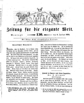 Zeitung für die elegante Welt Montag 6. Juli 1829