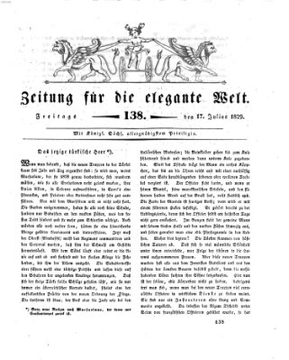 Zeitung für die elegante Welt Freitag 17. Juli 1829