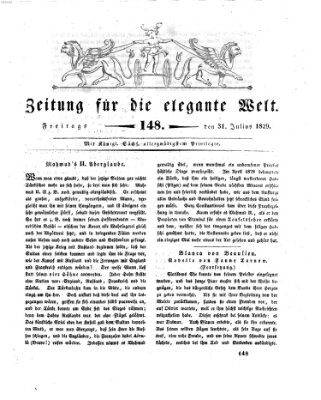 Zeitung für die elegante Welt Freitag 31. Juli 1829