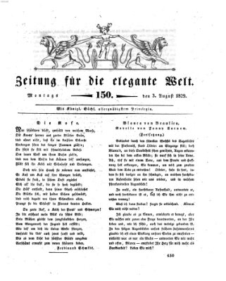 Zeitung für die elegante Welt Montag 3. August 1829