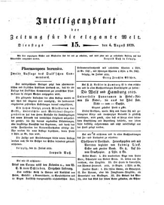 Zeitung für die elegante Welt Dienstag 4. August 1829