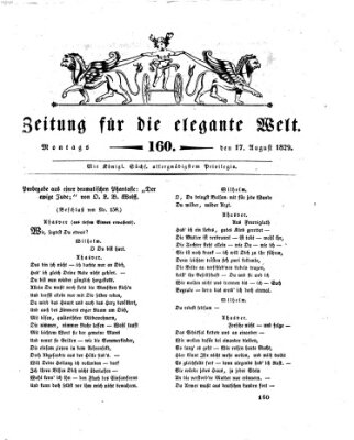 Zeitung für die elegante Welt Montag 17. August 1829