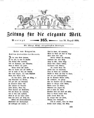 Zeitung für die elegante Welt Montag 24. August 1829