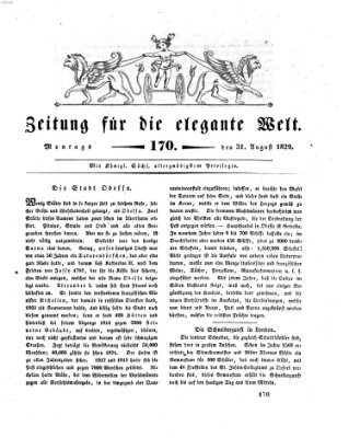 Zeitung für die elegante Welt Montag 31. August 1829