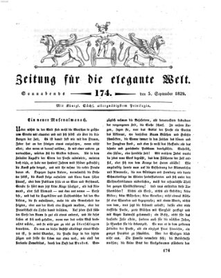 Zeitung für die elegante Welt Samstag 5. September 1829