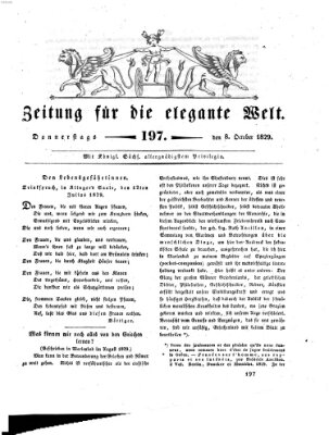 Zeitung für die elegante Welt Donnerstag 8. Oktober 1829