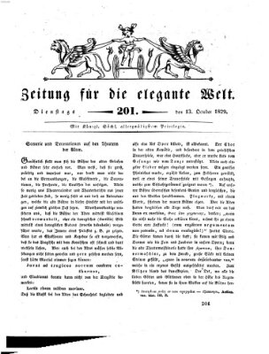 Zeitung für die elegante Welt Dienstag 13. Oktober 1829