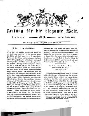 Zeitung für die elegante Welt Freitag 30. Oktober 1829