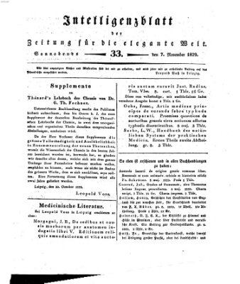 Zeitung für die elegante Welt Samstag 7. November 1829