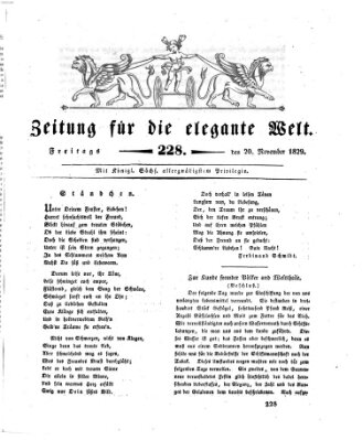 Zeitung für die elegante Welt Freitag 20. November 1829