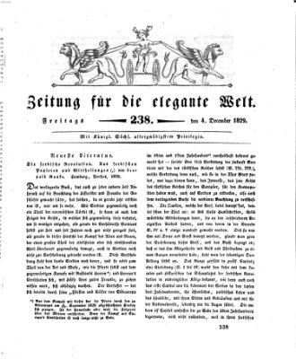 Zeitung für die elegante Welt Freitag 4. Dezember 1829