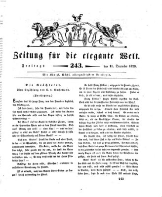 Zeitung für die elegante Welt Freitag 11. Dezember 1829