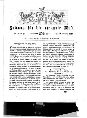 Zeitung für die elegante Welt Montag 21. Dezember 1829