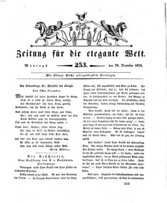 Zeitung für die elegante Welt Montag 28. Dezember 1829