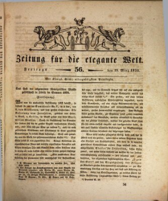 Zeitung für die elegante Welt Freitag 19. März 1830