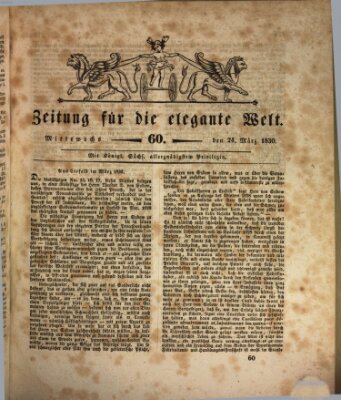 Zeitung für die elegante Welt Mittwoch 24. März 1830