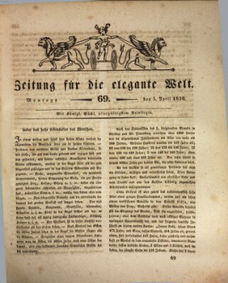 Zeitung für die elegante Welt Montag 5. April 1830