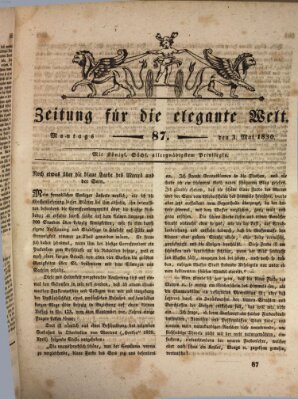 Zeitung für die elegante Welt Montag 3. Mai 1830