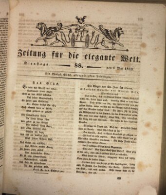 Zeitung für die elegante Welt Dienstag 4. Mai 1830