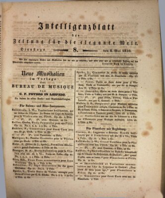 Zeitung für die elegante Welt Dienstag 4. Mai 1830