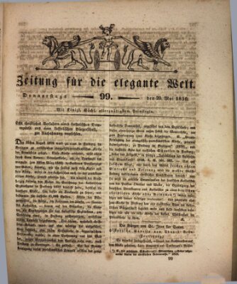 Zeitung für die elegante Welt Donnerstag 20. Mai 1830