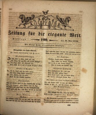 Zeitung für die elegante Welt Freitag 21. Mai 1830