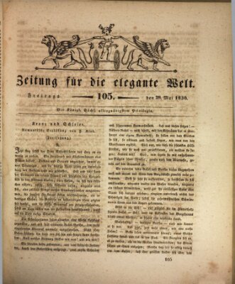 Zeitung für die elegante Welt Freitag 28. Mai 1830