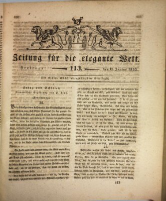 Zeitung für die elegante Welt Freitag 11. Juni 1830