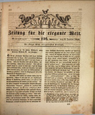 Zeitung für die elegante Welt Dienstag 15. Juni 1830