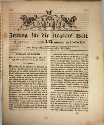 Zeitung für die elegante Welt Freitag 9. Juli 1830