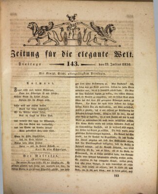 Zeitung für die elegante Welt Freitag 23. Juli 1830