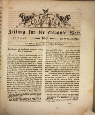 Zeitung für die elegante Welt Freitag 20. August 1830