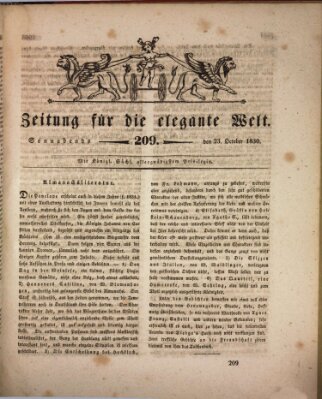 Zeitung für die elegante Welt Samstag 23. Oktober 1830