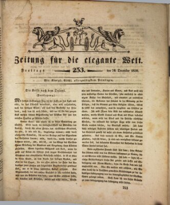 Zeitung für die elegante Welt Freitag 24. Dezember 1830