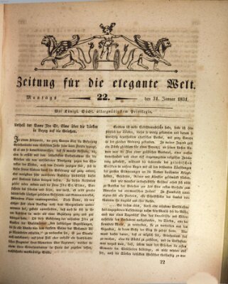 Zeitung für die elegante Welt Montag 31. Januar 1831