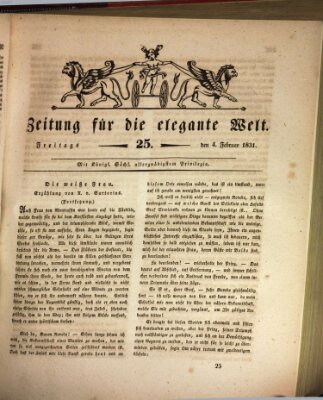 Zeitung für die elegante Welt Freitag 4. Februar 1831