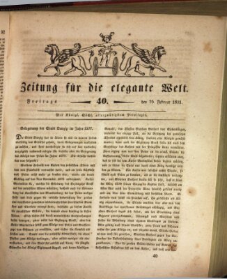 Zeitung für die elegante Welt Freitag 25. Februar 1831