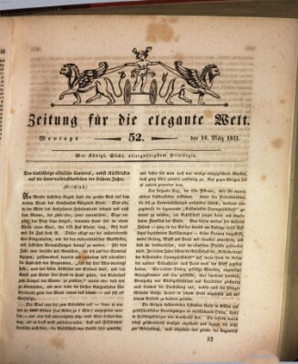 Zeitung für die elegante Welt Montag 14. März 1831