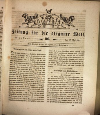 Zeitung für die elegante Welt Dienstag 17. Mai 1831