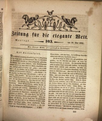 Zeitung für die elegante Welt Montag 30. Mai 1831