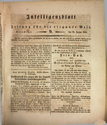 Zeitung für die elegante Welt Dienstag 21. Juni 1831