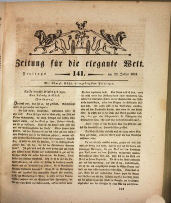 Zeitung für die elegante Welt Freitag 22. Juli 1831