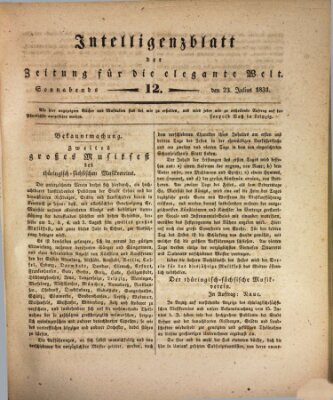 Zeitung für die elegante Welt Samstag 23. Juli 1831