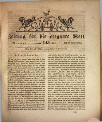 Zeitung für die elegante Welt Montag 25. Juli 1831