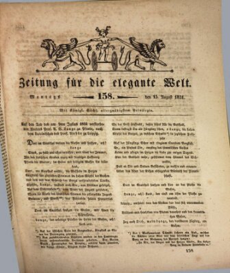 Zeitung für die elegante Welt Montag 15. August 1831